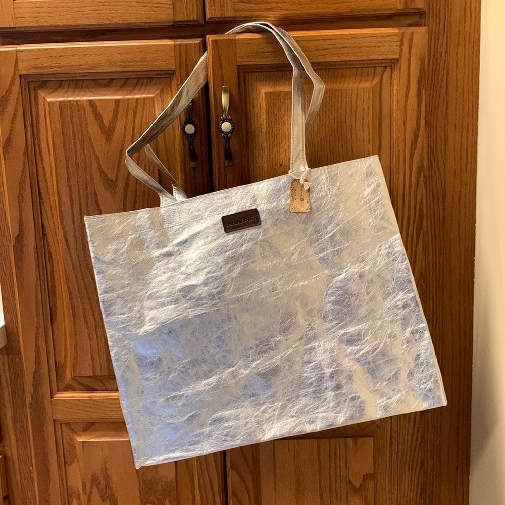 Natural Life Silver Tote Bag made out of recycled material